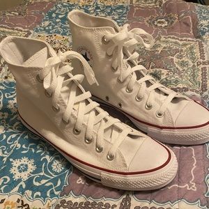 High Top Converse in White